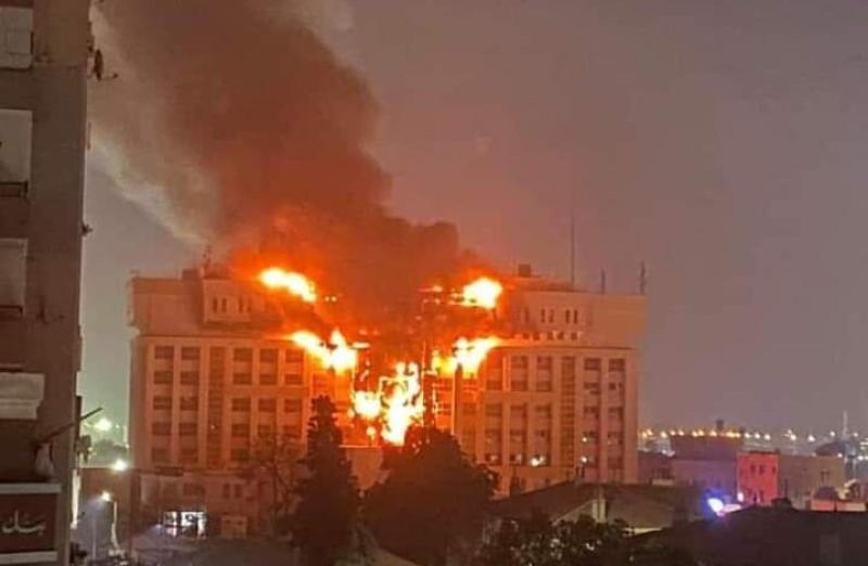 السيطرة على حريق مديرية أمن الإسماعيلية بالكامل