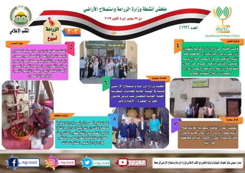 بالتفاصيل…أنشطة وزارة الزراعة خلال هذا الأسبوع