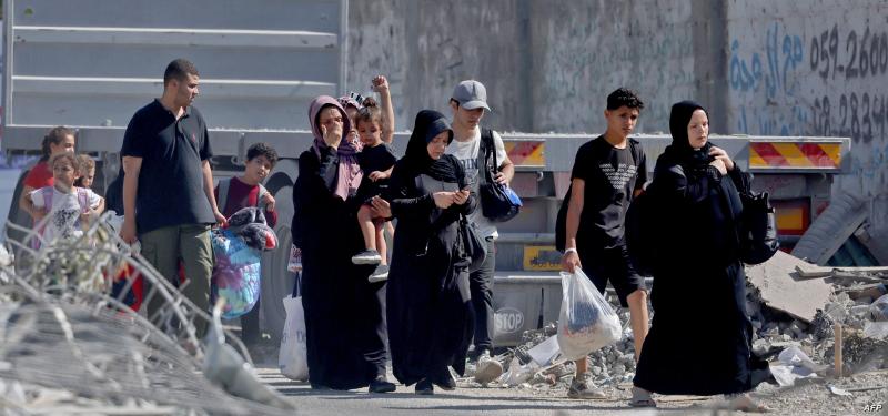 إسرائيل تكرر دعوتها لأهالي غزة المتواجدين في شمال القطاع للنزوح باتجاه الجنوب